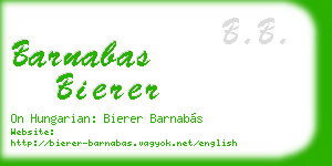 barnabas bierer business card